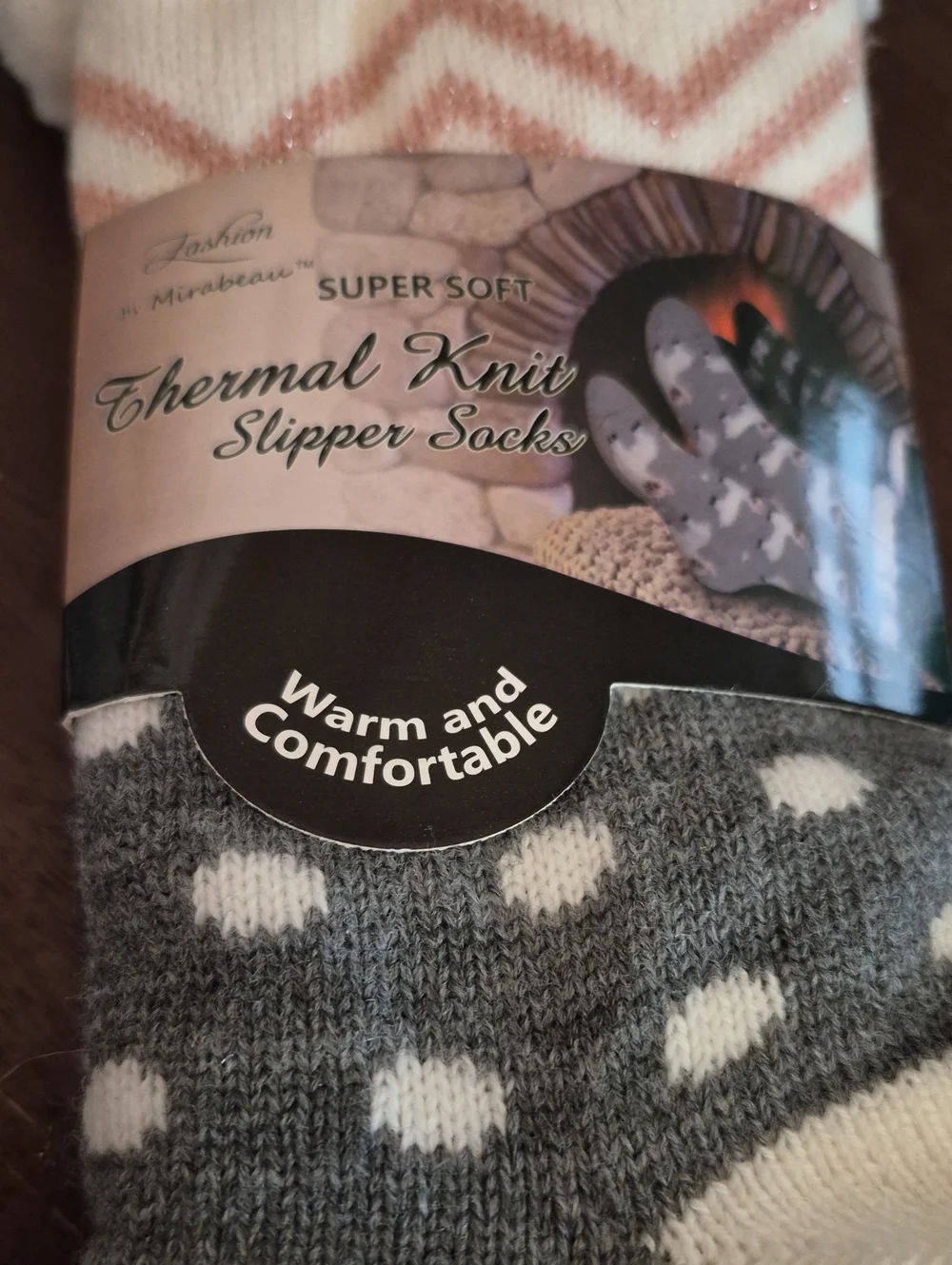 Mirabeau Super Soft Thermal Knit Slipper Socks (One Size Fits Most)